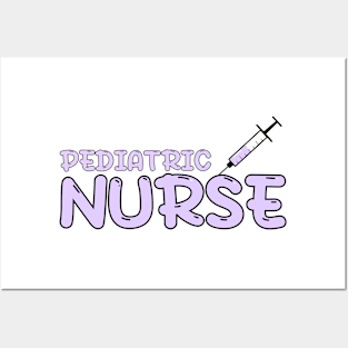 Pediatric Nurse Purple Posters and Art